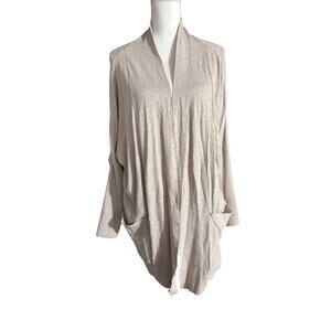 Pact Airplane Cardigan Women's sz S/M Open Front Sweater Organic Cotton